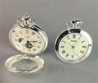 Lot 18 - A LOT OF FOUR MODERN SILVER PLATED POCKET WATCHES