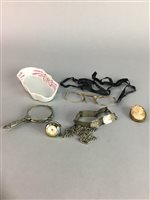 Lot 49 - A LOT OF TWO PINCE NEZ AND OTHER ITEMS