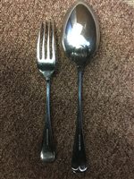 Lot 848 - AN OAK CANTEEN OF SILVER PLATED CUTLERY