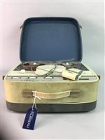 Lot 200 - A LOT OF THREE VINTAGE PORTABLE RECORD PLAYERS