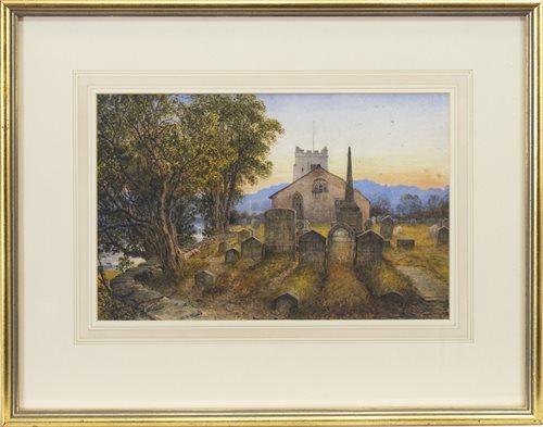 Lot 533 - WORDSWORTH'S RESTING PLACE, A WATERCOLOUR BY WALLER HUGH PATON