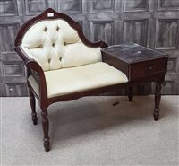 Lot 211 - A REPRODUCTION PHONE TABLE