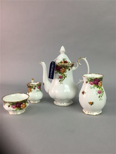 Lot 44 - A ROYAL ALBERT 'OLD COUNTRY ROSES' PATTERN COFFEE SERVICE