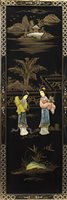Lot 1062 - A SET OF FOUR CHINESE LACQUERED PANELS