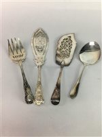 Lot 223 - A LOT OF PLATED FISH SERVERS AND OTHER SILVER PLATES FLATWARE