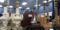 Lot 228 - A PAIR OF TABLE LAMPS AND SETS OF BOOKENDS