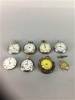 Lot 25 - J.G. GREAVES SILVER POCKET WATCH WITH OTHER POCKET WATCHES