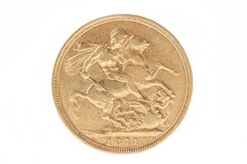 Lot 527 - A GOLD SOVEREIGN, 1871
