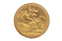 Lot 521 - A GOLD SOVEREIGN, 1887