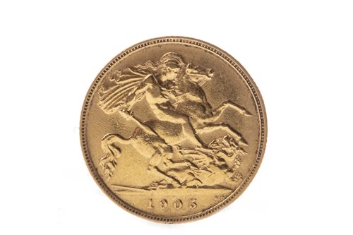 Lot 531 - A GOLD HALF SOVEREIGN DATED 1903