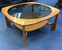 Lot 200 - A G-PLAN GLASS TOPPED COFFEE TABLE