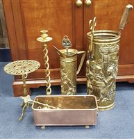 Lot 241 - A LOT OF BRASS AND COPPER WARES