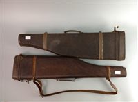 Lot 247 - A LOT OF TWO LEATHER GUN CASES
