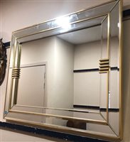 Lot 252 - A GILT WALL MIRROR WITH TWO OTHERS