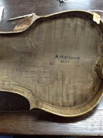 Lot 193 - A CASED VIOLIN WITH BOWS