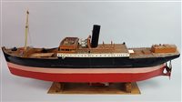 Lot 210 - A PAINTED WOOD MODEL OF EDDYSTONE BOAT