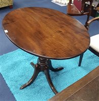 Lot 347 - A 19TH CENTURY STAINED WOOD TEA TABLE
