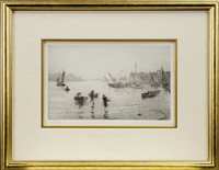 Lot 401 - THE FISHERMAN'S RETURN, AN ETCHING WITH DRYPOINT BY WILLIAM LIONEL WYLLIE