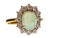 Lot 250 - AN OPAL AND DIAMOND RING