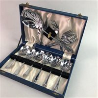 Lot 60 - A SET OF FISH CUTLERY AND OTHER FLATWARE