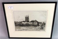 Lot 94 - STROLLING PLAYERS, AN ETCHING BY SIR FRANK SHORT