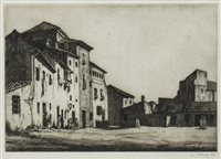 Lot 416 - THE PLAZA, AN ETCHING BY IAN STRANG