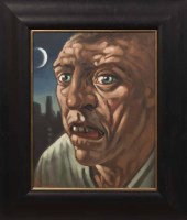 Lot 2364 - * PETER HOWSON OBE, BLUE EYES oil on canvas,...