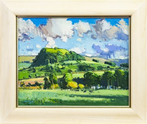 Lot 638 - LOUDON HILL FROM MEADOWFOOT, AN OIL BY DOUGLAS LENNOX