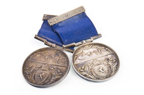 Lot 1626 - A LOT OF TWO VICTORIAN CURLING MEDALS