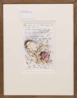 Lot 2368 - * PETER HOWSON OBE, EXTREME PAIN mixed media...