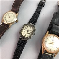 Lot 196 - A LOT OF THREE WRIST WATCHES