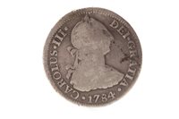 Lot 532 - A RARE CHARLES III 2 REALES MEXICAN MINT COIN, 1784