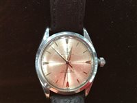 Lot 789 - A GENTLEMAN'S TUDOR OYSTERTHIN STAINLESS STEEL WATCH