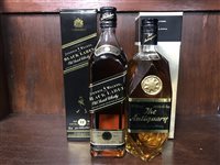 Lot 53 - JOHNNIE WALKER BLACK LABEL AGED 12 YEARS, & ANTIQUARY