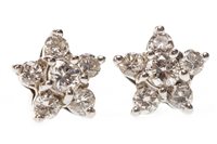 Lot 55A - A PAIR OF DIAMOND CLUSTER EARRINGS