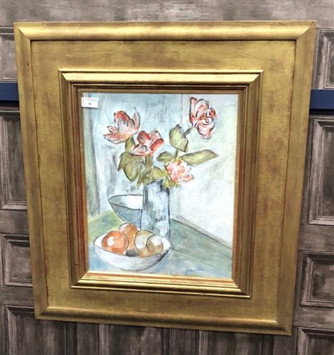 Lot 30 - A CONTEMPORARY STILL LIFE WITH FLOWERS