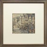 Lot 403 - WEST BOW, EDINBURGH, A WATERCOLOUR ON PAPER BY WILLIAM WILSON