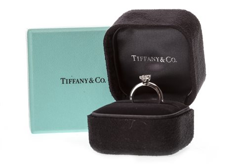 Lot 293 - A TIFFANY & CO. DIAMOND SOLITAIRE RING