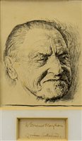 Lot 442 - W SOMERSET MAUGHAM, A PRINT AFTER GRAHAM SUTHERLAND