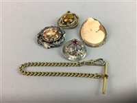 Lot 52 - A SILVER SCOTTISH BROOCH AND OTHER COSTUME JEWELLERY