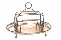 Lot 858 - A SILVER TOAST RACK