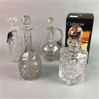 Lot 272 - A CAITHNESS GLASS VASE, CRYSTAL DECANTERS AND OTHER CRYSTAL