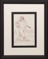 Lot 2416 - * PETER HOWSON OBE, MAN mixed media on paper,...