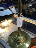 Lot 317 - A VICTORIAN BRASS OIL LAMP