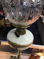 Lot 317 - A VICTORIAN BRASS OIL LAMP