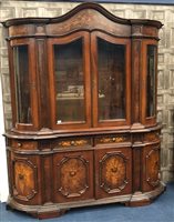 Lot 224 - A LARGE REPRODUCTION VICTORIAN STYLE DISPLAY CABINET