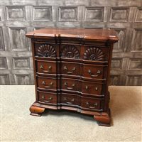 Lot 303 - A REPRODUCTION VICTORIAN STYLE CHEST OF DRAWERS