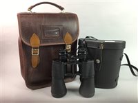 Lot 335 - A SET OF LAWN BOWLS AND FIELD BINOCULARS