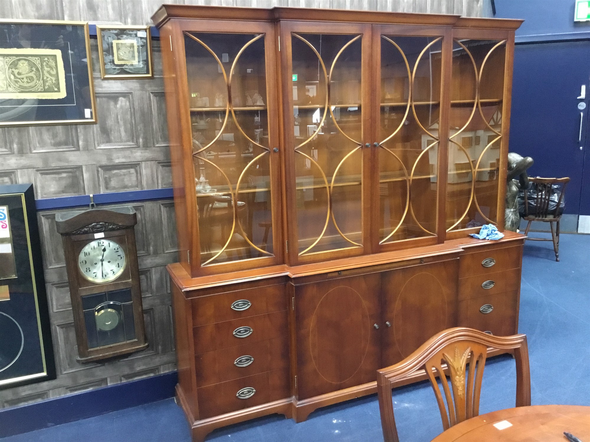 Dining table and display cabinet