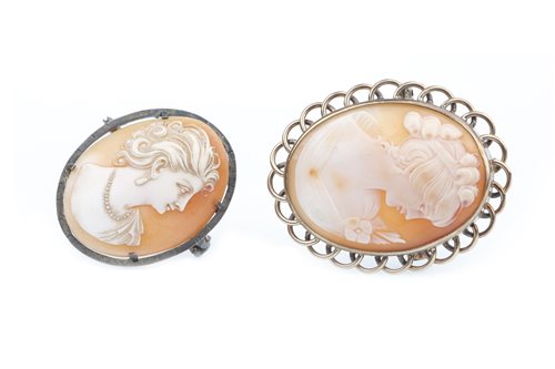 Lot 28 - TWO CAMEO BROOCHES